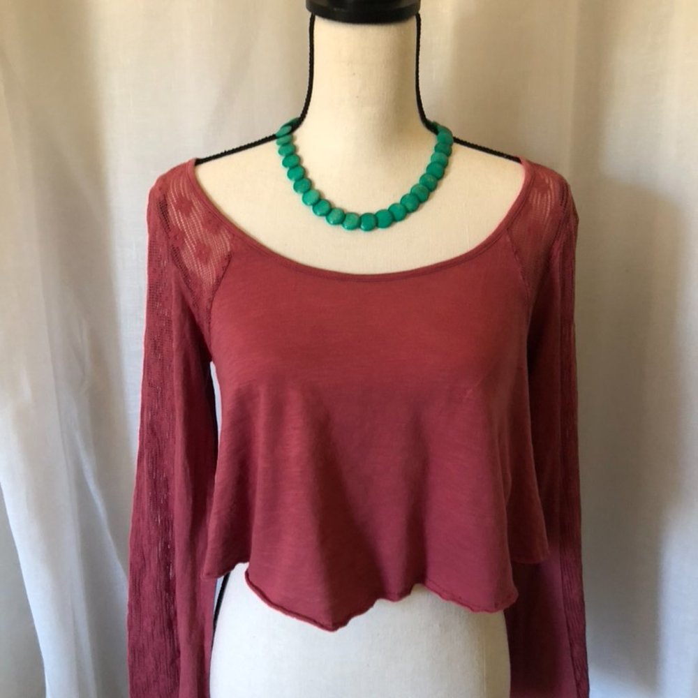 90’s style Dusty Rose Crop Top